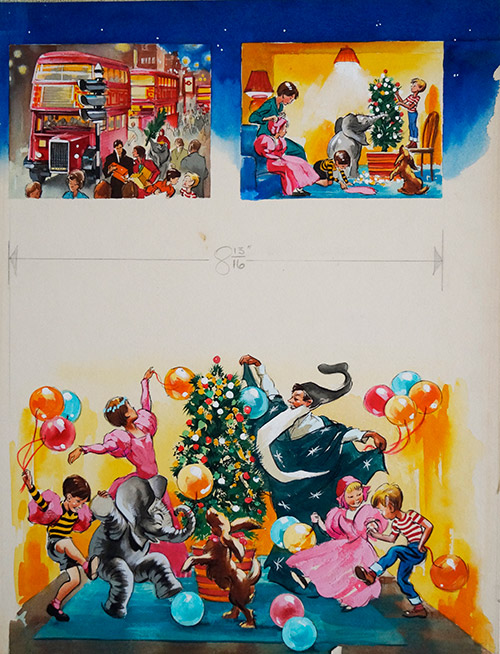 Christmas in London (Original) by Wee Willie Winkie (Worsley) at The Illustration Art Gallery