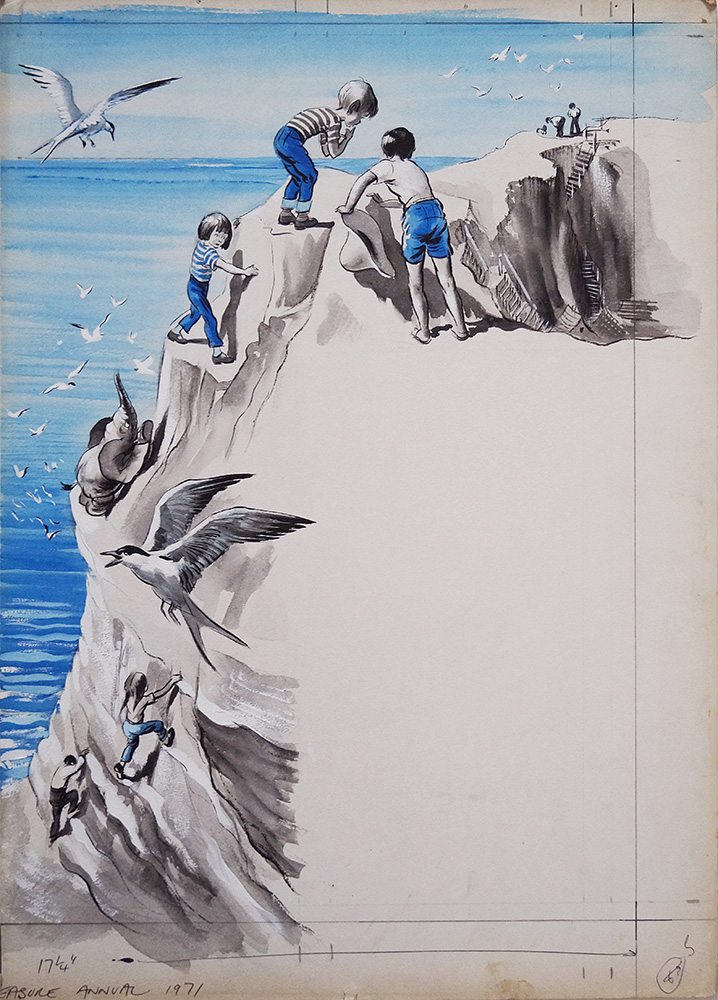 Climbing the Cliffs (Original) art by Wee Willie Winkie (Worsley) at The Illustration Art Gallery