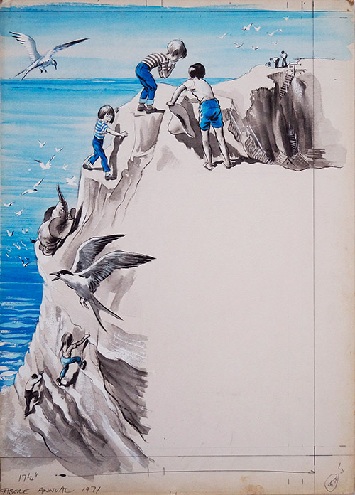 Climbing the Cliffs (Original) by Wee Willie Winkie (Worsley) at The Illustration Art Gallery