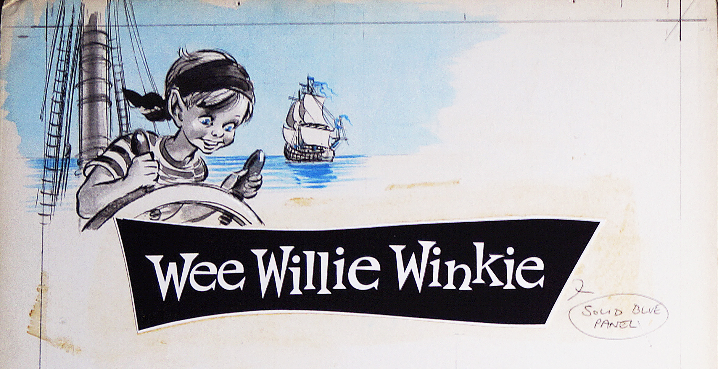 Willie at The Wheel (Original) art by Wee Willie Winkie (Worsley) at The Illustration Art Gallery