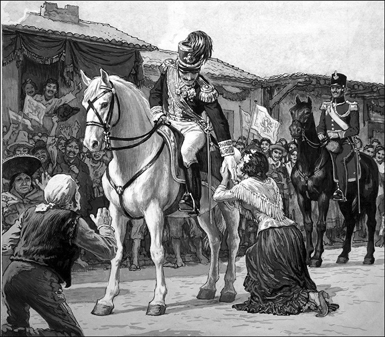 The Triumph of Simon Bolívar (Original) by 20th Century at The Illustration Art Gallery