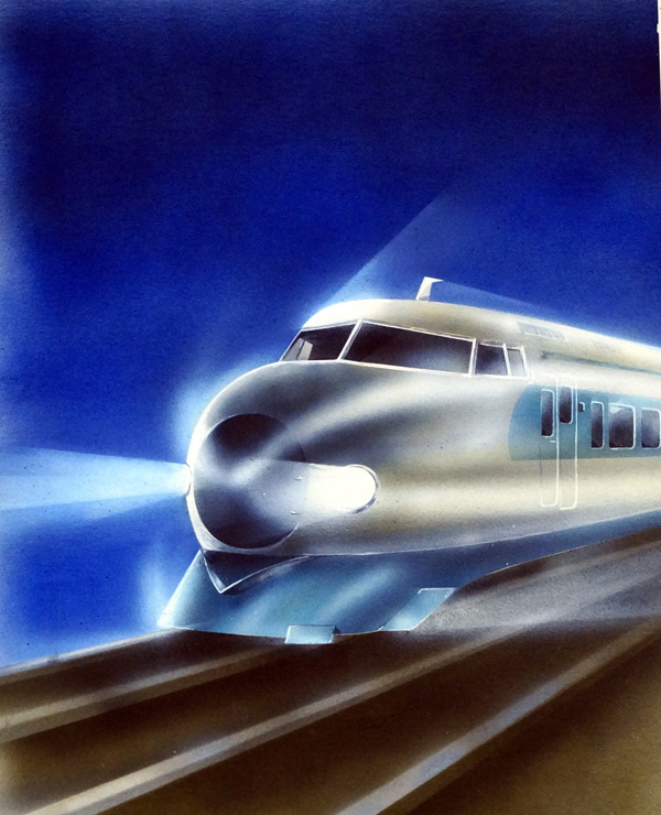 The Bullet Train (Original) by Transport at The Illustration Art Gallery