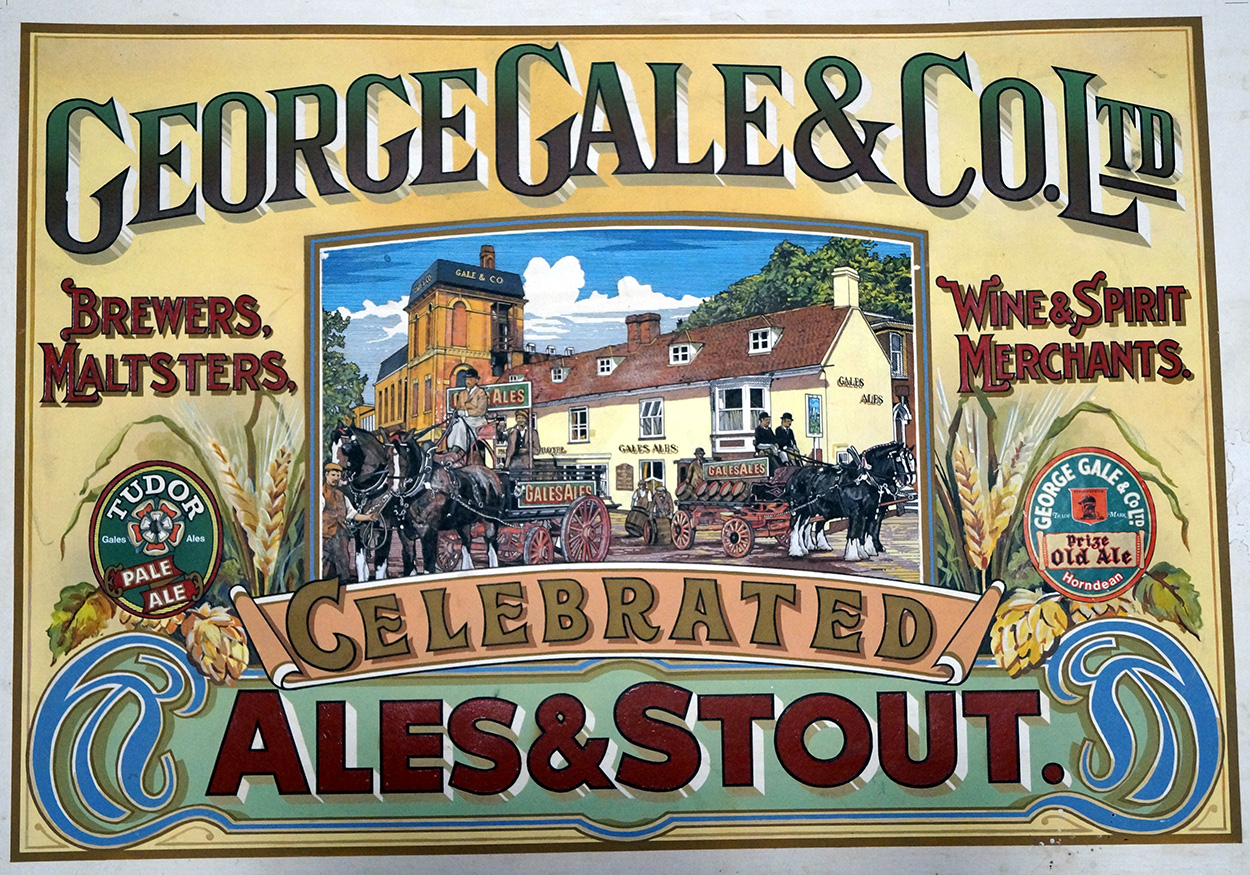 George Gale hand painted Brewery sign (Original) art by 20th Century at The Illustration Art Gallery