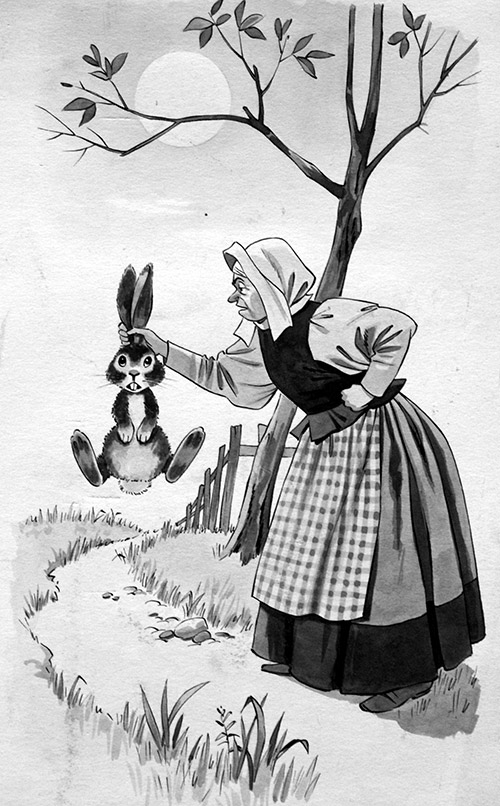 A Rabbit By The Ears (Original) by Animals at The Illustration Art Gallery