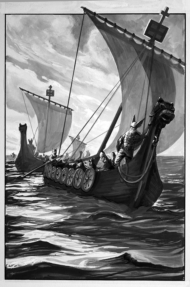 The Longships are Coming (Original) art by Transport at The Illustration Art Gallery