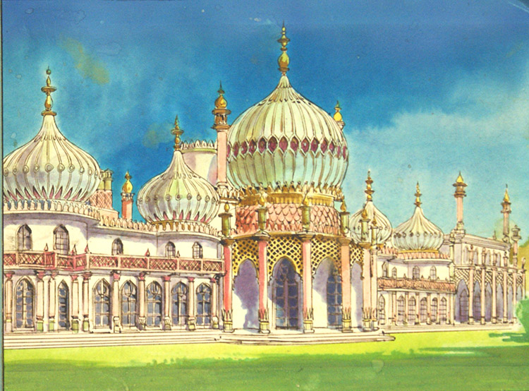 Brighton Pavilion (Original) by 20th Century at The Illustration Art Gallery