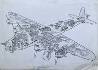 Stirling Bomber art by 20th Century unidentified artist