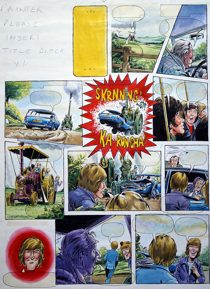 The Fenn Street Gang - The Steam Car Crash (Original) (Signed) art by Graham Allen Art at The Illustration Art Gallery