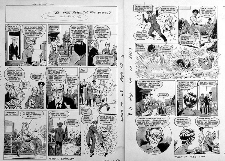 Please Sir! 3 Wheeler (TWO pages) (Originals) by Graham Allen at The Illustration Art Gallery