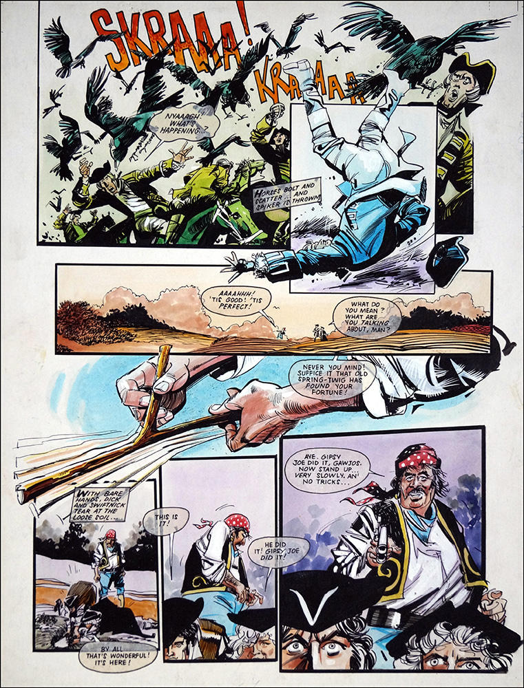 Dick Turpin - Divining Treasure - Crow (TWO pages) (Originals) art by Martin Asbury at The Illustration Art Gallery