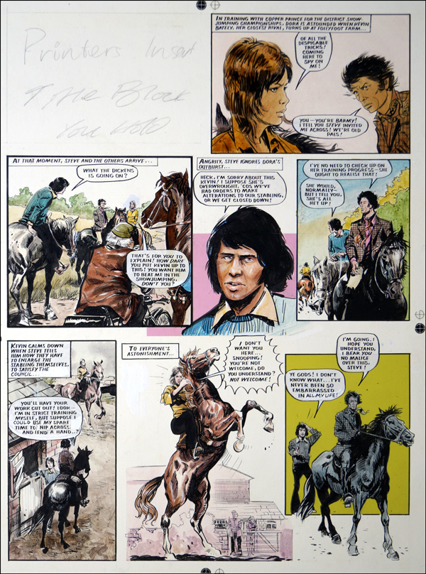 Follyfoot - Stable Spy (TWO pages) (Originals) by Follyfoot (Martin Asbury) at The Illustration Art Gallery