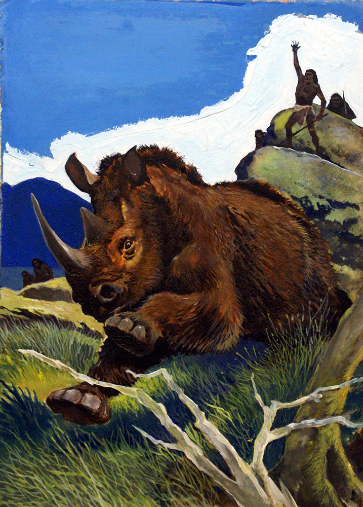 Woolly Rhino (Original) art by G W Backhouse Art at The Illustration Art Gallery