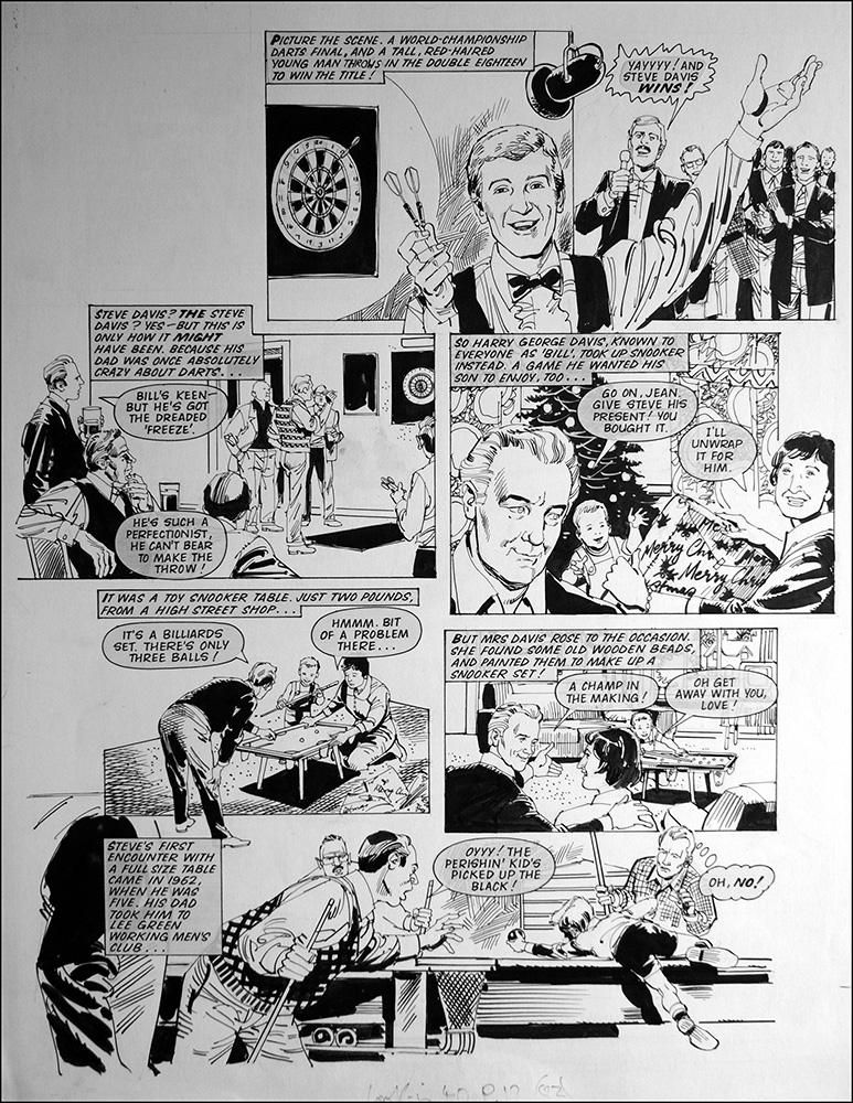 Young Steve Davis (TWO pages) (Originals) art by Jim Baikie at The Illustration Art Gallery