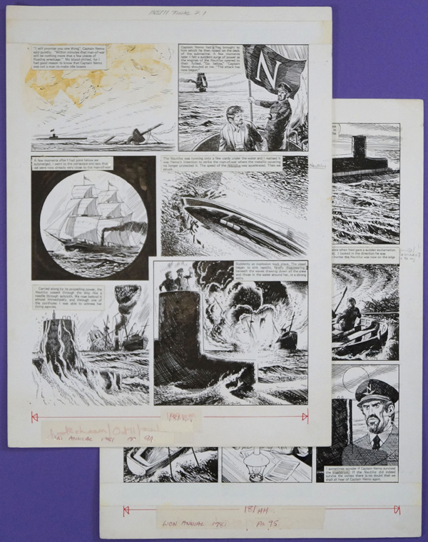 20,000 Leagues Under the Sea - Final Instalment (TWO pages) (Originals) by 20,000 Leagues Under the Sea (Bill Baker) at The Illustration Art Gallery
