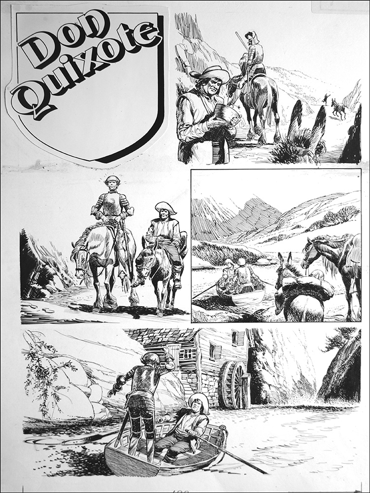 Don Quixote - Goes Over the Edge (TWO pages) (Originals) art by Don Quixote (Bill Baker) at The Illustration Art Gallery