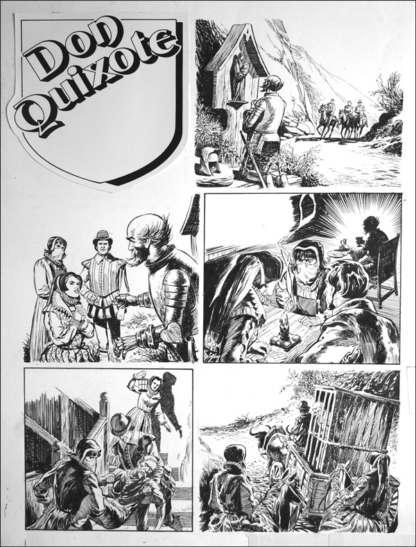 Don Quixote - Caged (TWO pages) (Originals) by Don Quixote (Bill Baker) at The Illustration Art Gallery