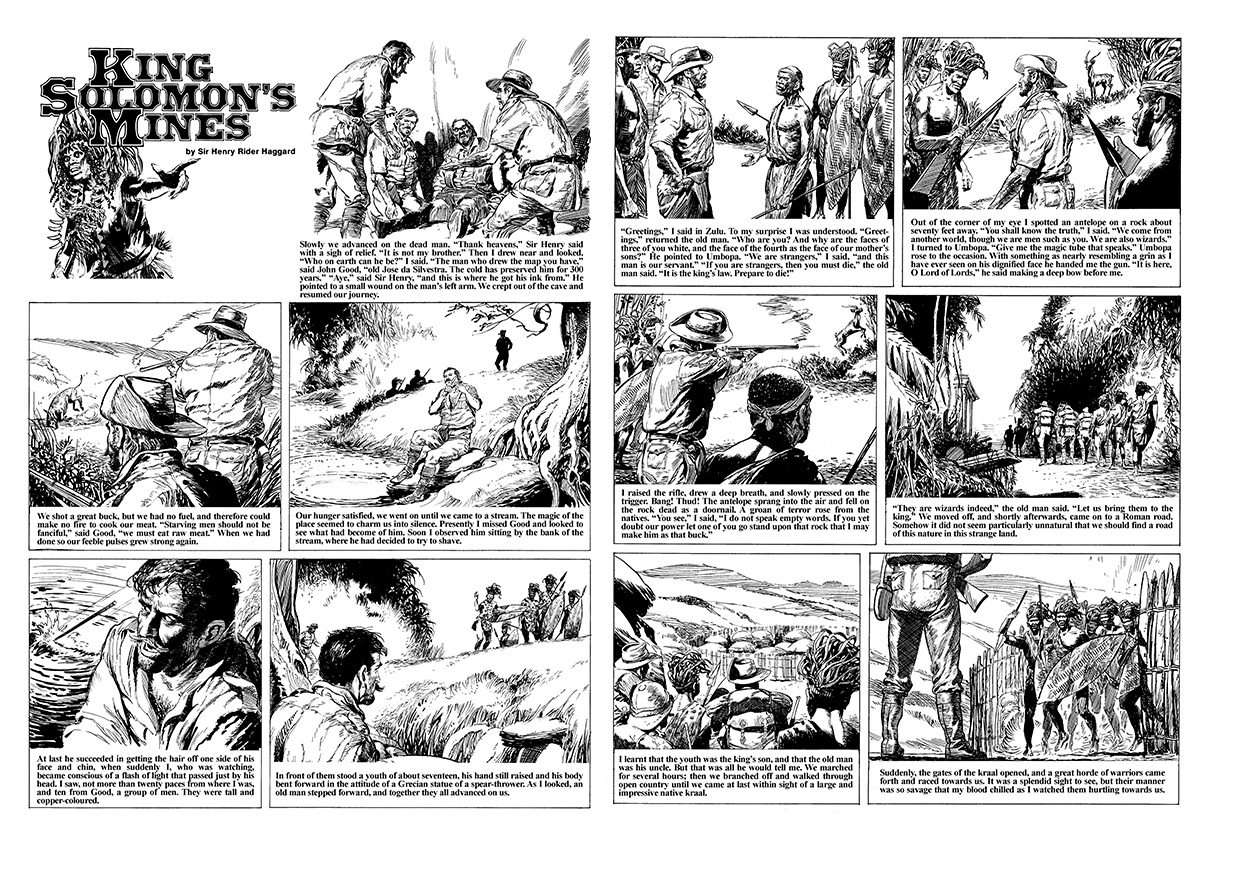 King Solomon's Mines Pages 9 and 10 (two pages) (Originals) art by King Solomon's Mines (Bill Baker) at The Illustration Art Gallery