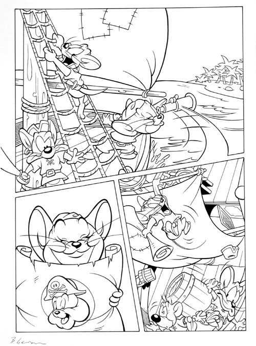 Tom and Jerry page 1 (Original) (Signed) by Tom and Jerry (Bambos) at The Illustration Art Gallery