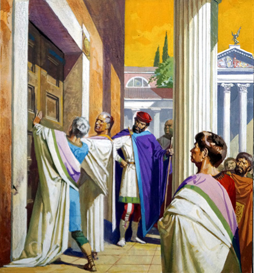 The Temple of Janus in Ancient Rome (Original) by Severino Baraldi at The Illustration Art Gallery