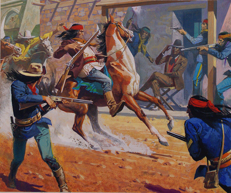 Ruckus at the Ranch (Original) by American History (Baraldi) at The Illustration Art Gallery