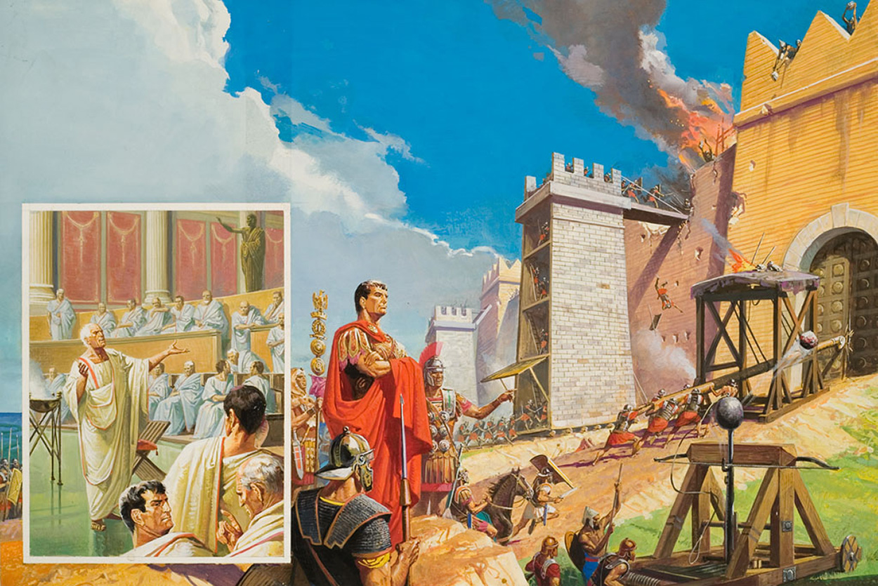The Siege Of Carthage (Original) art by Severino Baraldi Art at The Illustration Art Gallery