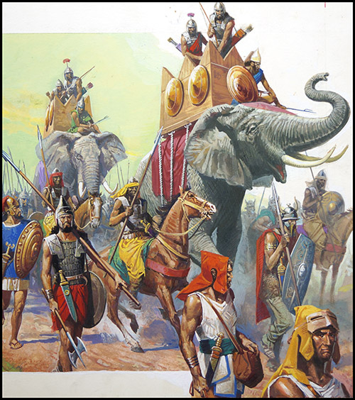 Hannibal's Troops (Original) by Severino Baraldi Art at The Illustration Art Gallery