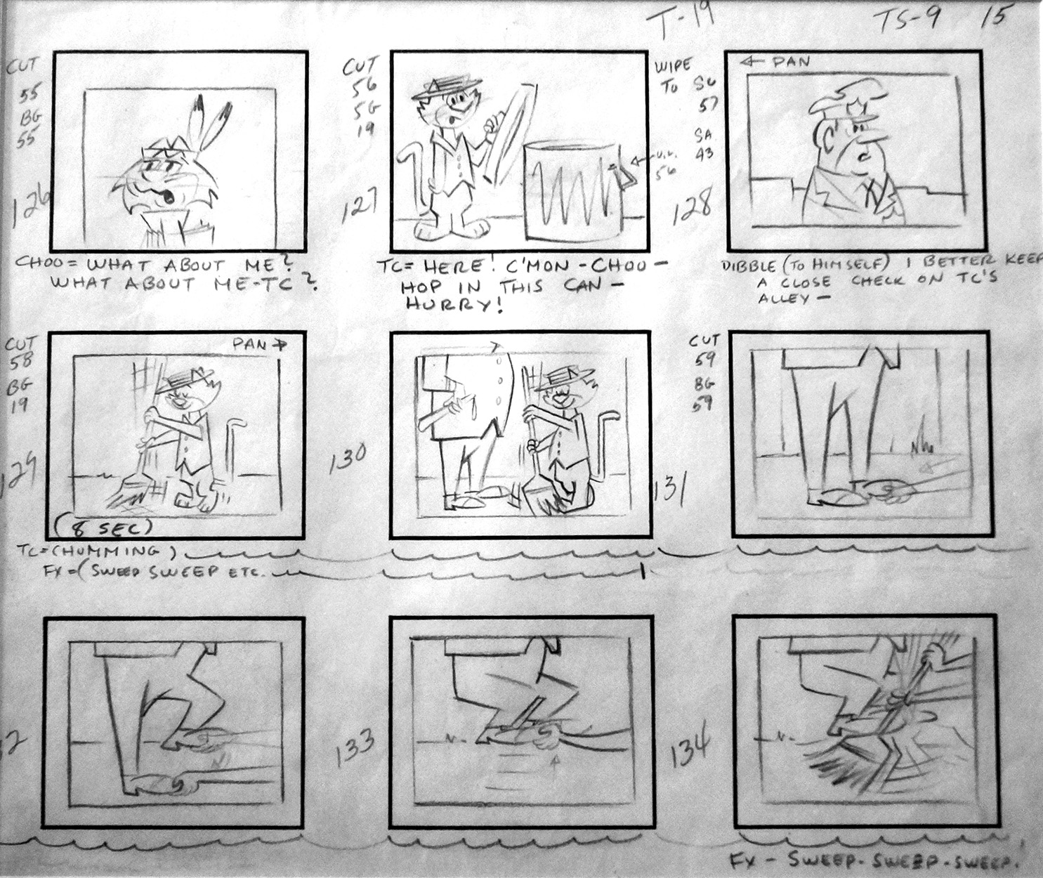 Top Cat Storyboard Sequence 2 (Original) art by Hanna-Barbera Studio at The Illustration Art Gallery