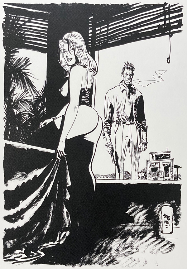 Return from The Bar (Limited Edition Print) by Jordi Bernet at The Illustration Art Gallery