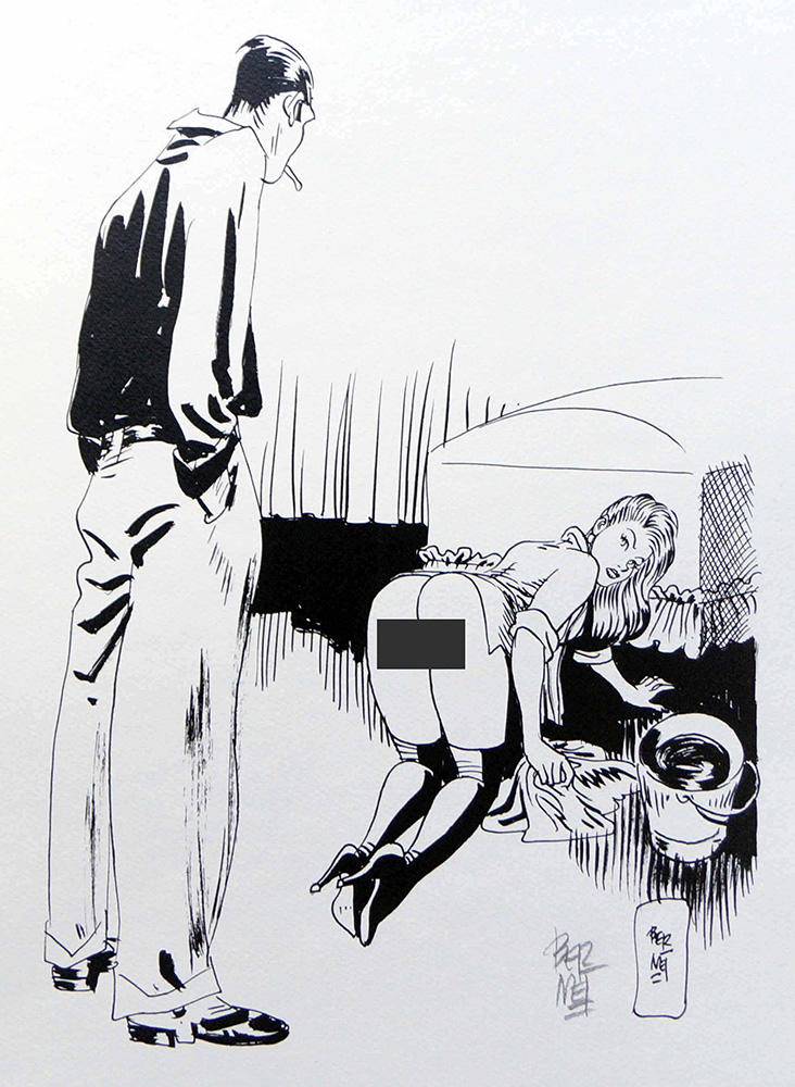Cleaning Up (Print) (Signed) art by Jordi Bernet Art at The Illustration Art Gallery