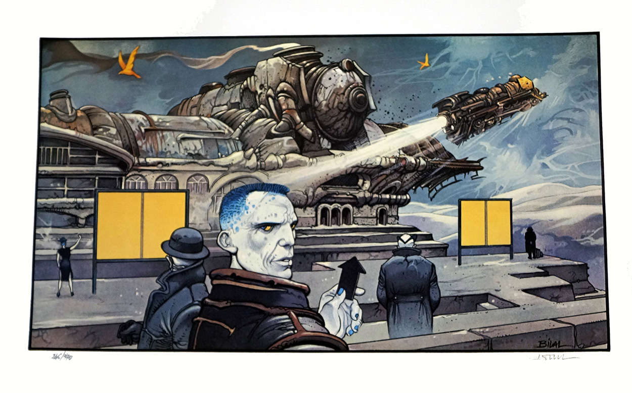 The Last Additional Train: Rocket Train (Limited Edition Print) (Signed) art by Enki Bilal Art at The Illustration Art Gallery