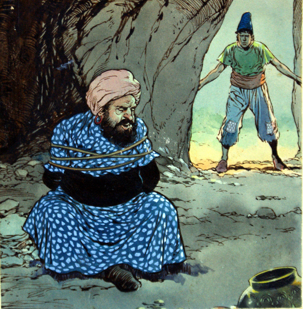 Ali Baba: Cassim Discovered (Original) art by Ali Baba (Blasco) Art at The Illustration Art Gallery