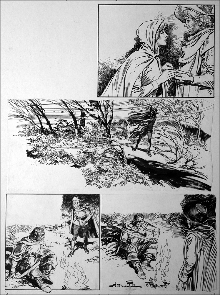 Black Bartlemy's Treasure - Woods (TWO pages) (Original) (Signed) art by Black Bartlemy's Treasure (Blasco) Art at The Illustration Art Gallery