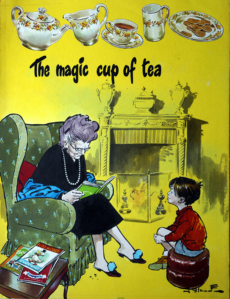 The Magic Cup of Tea (Original) (Signed) art by Jesus Blasco at The Illustration Art Gallery