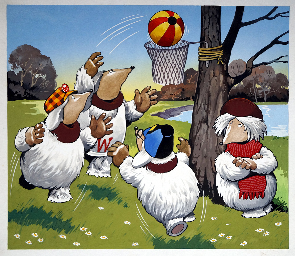 The Wombles: Netball (TWO pages) (Originals) art by The Wombles (Blasco) at The Illustration Art Gallery