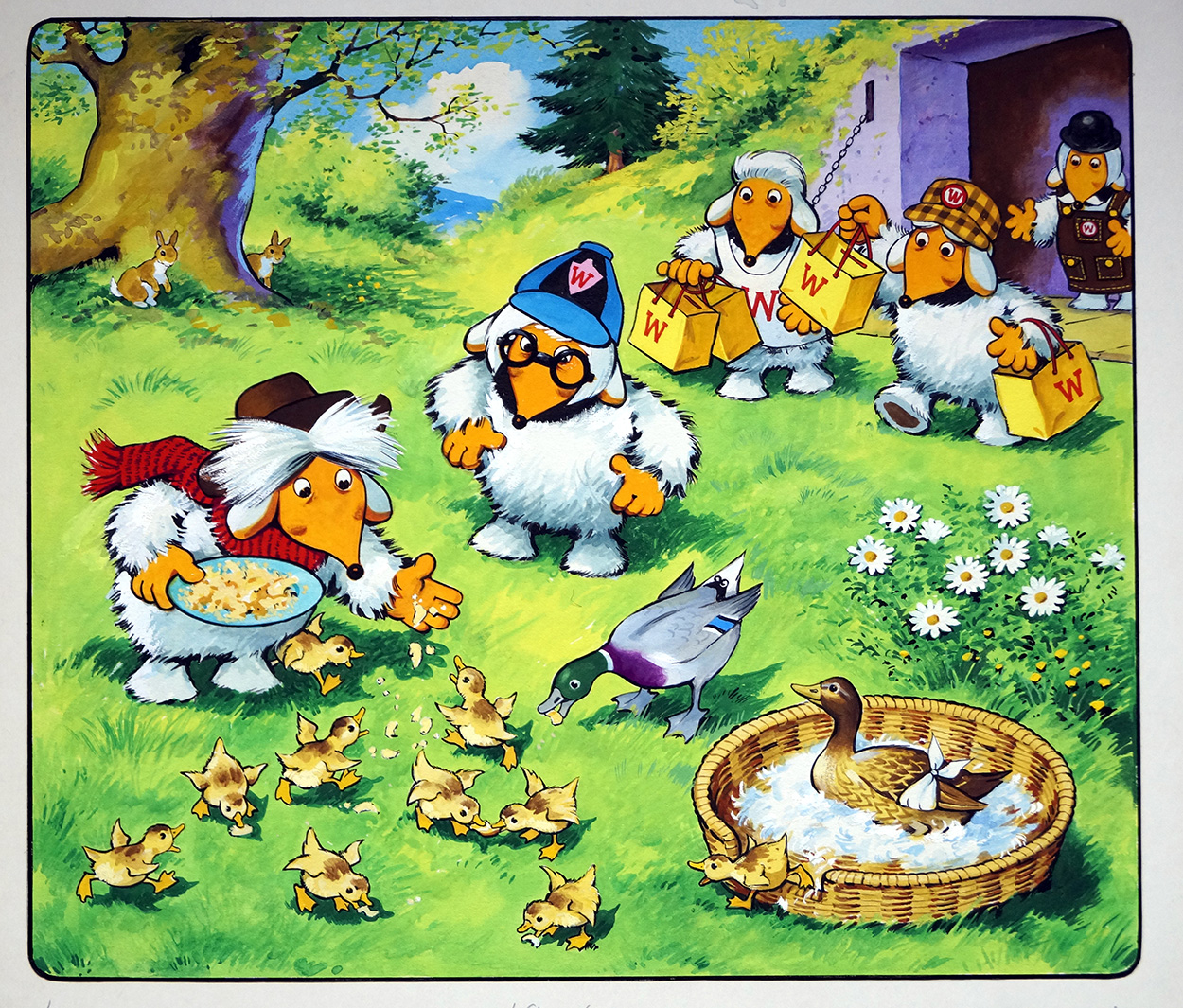 The Wombles: Ducks Go A-Dabbling (TWO pages) (Originals) art by The Wombles (Blasco) at The Illustration Art Gallery