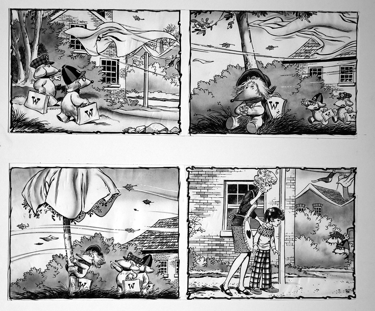 The Wombles: Washing Day (TWO pages) (Originals) art by The Wombles (Blasco) Art at The Illustration Art Gallery