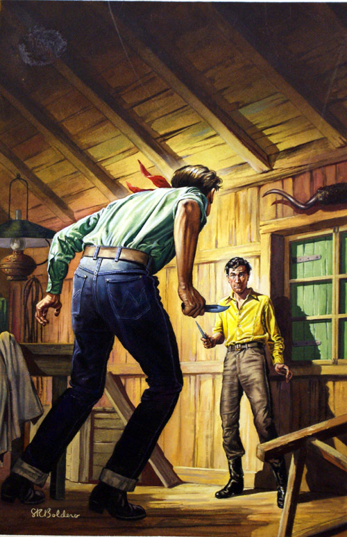 Tense Moment: Western cover (Original) (Signed) by Stephen Richard Boldero at The Illustration Art Gallery
