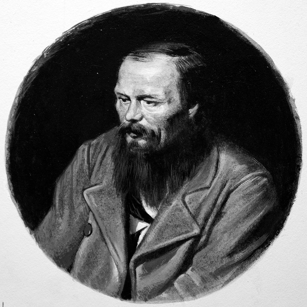 Fyodor Dostoyevsky (Original) (Signed) art by Literature (Ralph Bruce) at The Illustration Art Gallery