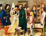 Edward IV visits Master Caxton (Original Macmillan Poster) (Print)