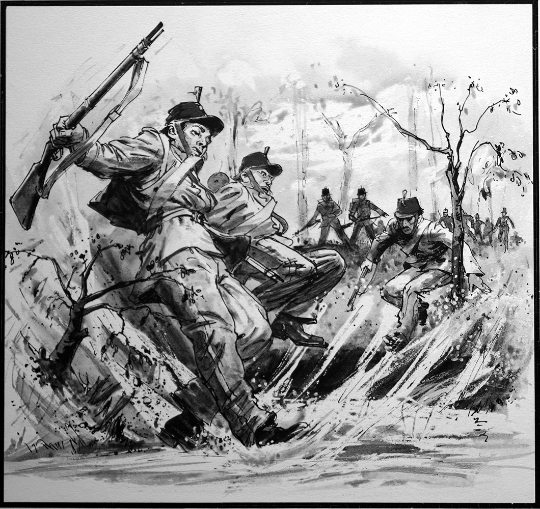 Into Action (Original) (Signed) art by British History (Ralph Bruce) at The Illustration Art Gallery