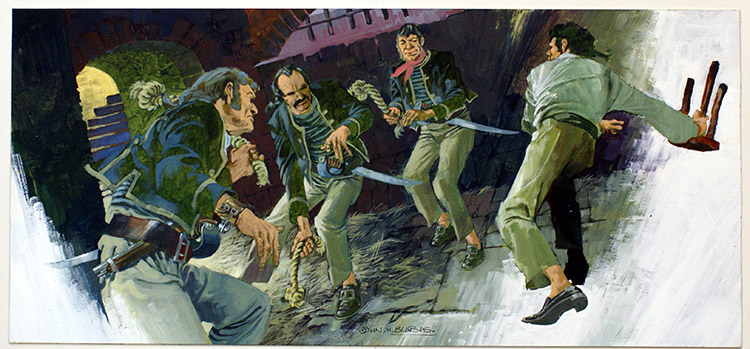 The Smuggler A debt of Honour pages 22 and 23 (Original) (Signed) by Other Art (John M Burns) at The Illustration Art Gallery