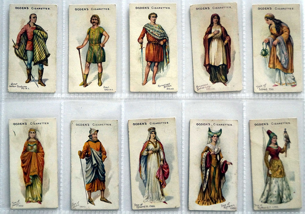 Full Set of 50 Cigarette Cards: British Costumes From 100 BC to 1904   (1905) at The Book Palace