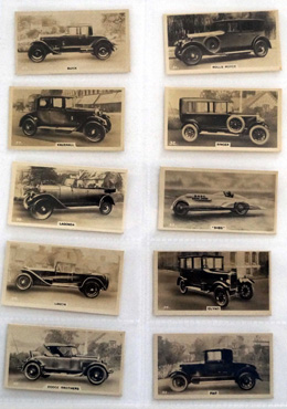 Cigarette cards: Motor Cars 1927 (Full Set 50) 