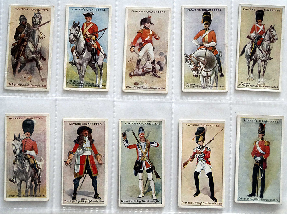 Full Set of 50 Cigarette Cards: Regimental Uniforms (1912) at The Book Palace