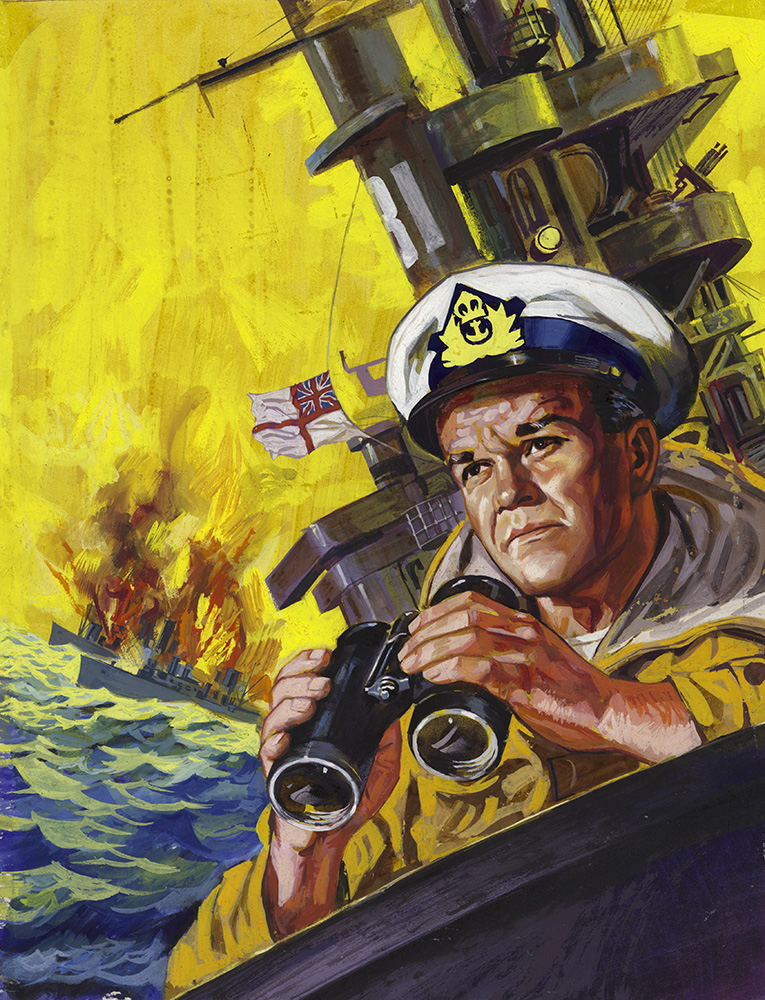 War Picture Library cover #117  'The Troubled Sea' (Original) art by Nino Caroselli at The Illustration Art Gallery