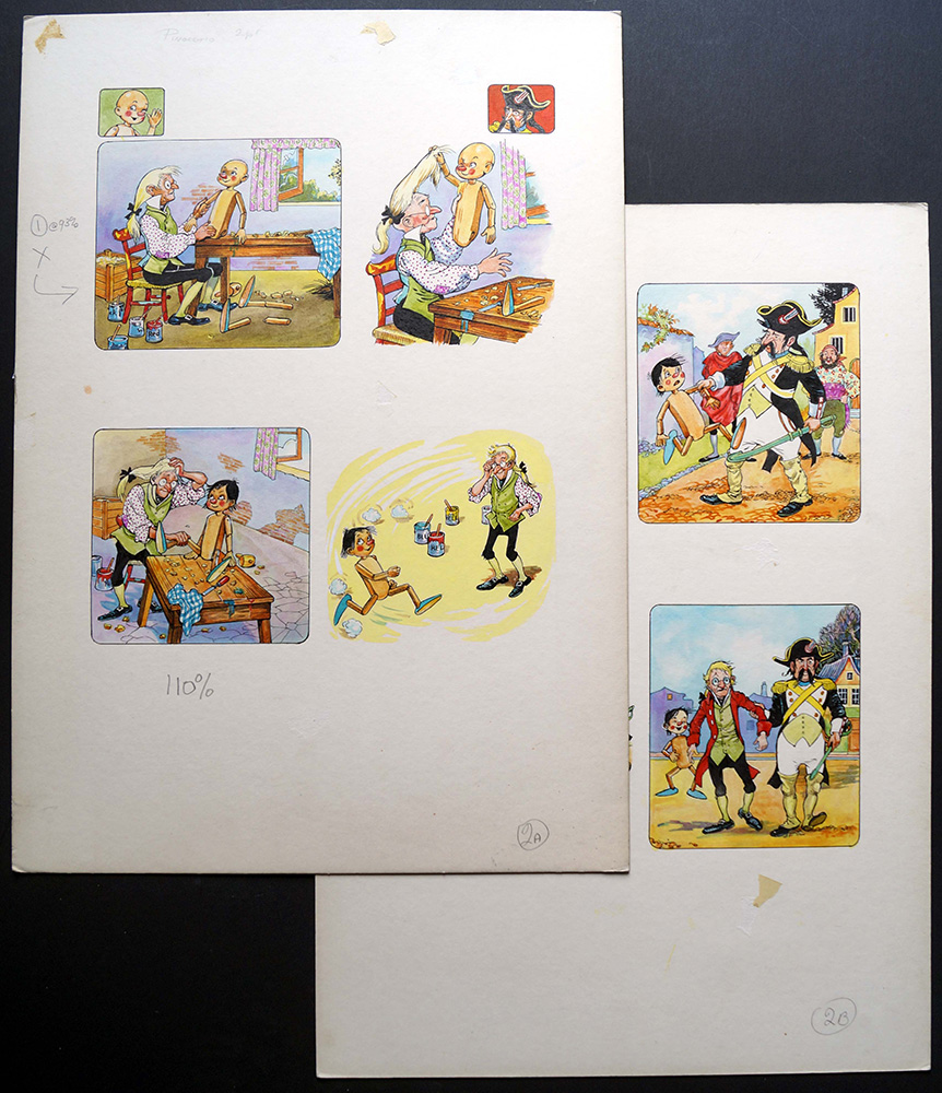 Pinocchio - The Wooden Boy (Original) art by Sergio Cavina Art at The Illustration Art Gallery