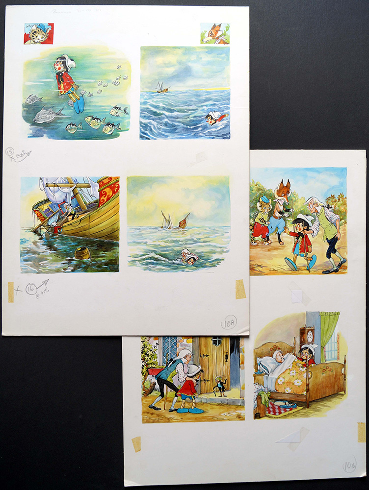 Pinocchio - All At Sea (Original) art by Sergio Cavina Art at The Illustration Art Gallery