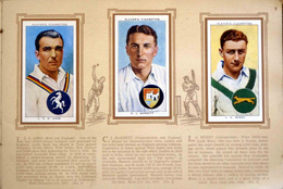 Complete Set of 50 Cricketers (1938) Cigarette cards in album (1938)