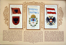 Complete Set of 50 National Flags and Arms Cigarette cards in album (1936) at The Book Palace