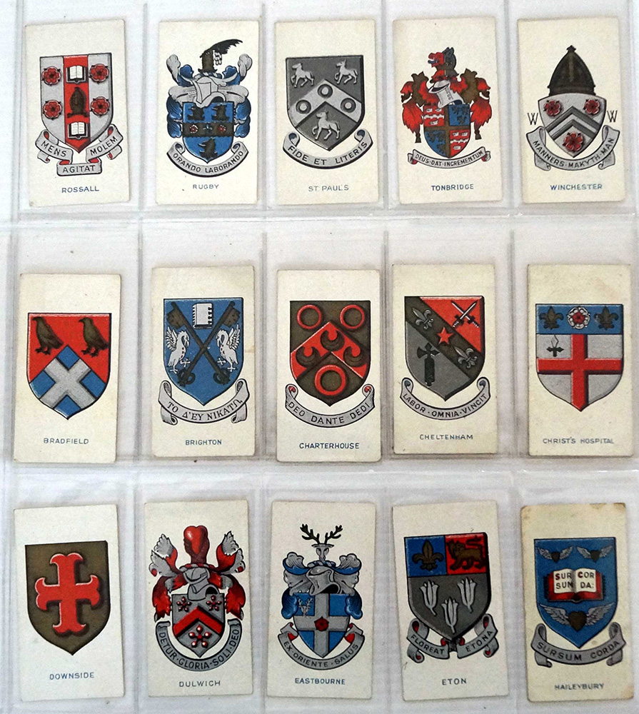 School Badges   Full set of 25 cards (1928) art by Coats of Arms and Heraldry at The Illustration Art Gallery
